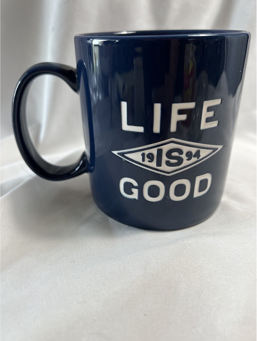 Navy Blue Life is Good Mug NEW